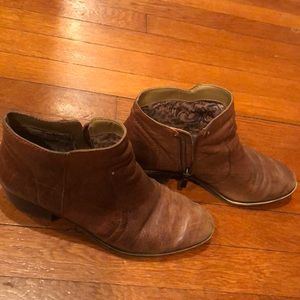 Brown Leather Lucky Brand Booties
